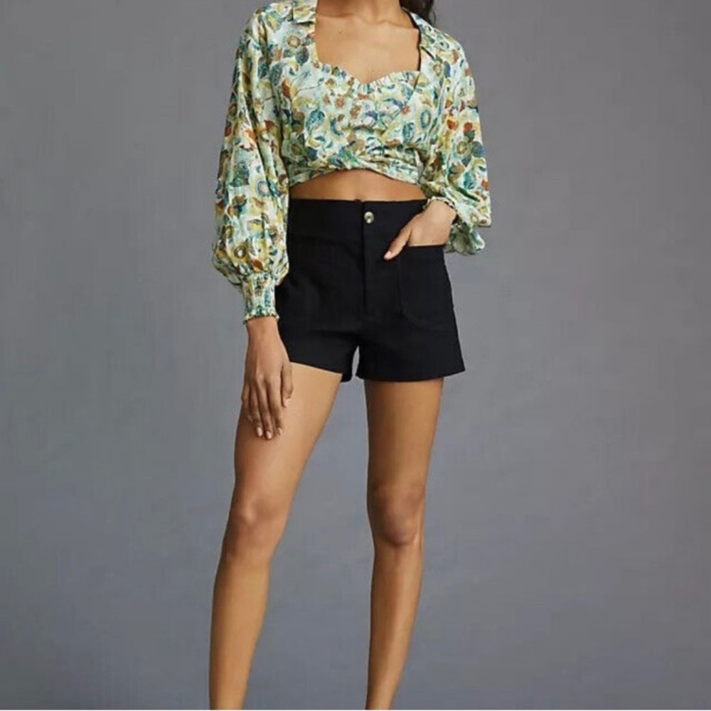 Anthropologie Twist Crop Top Matching Bra Set